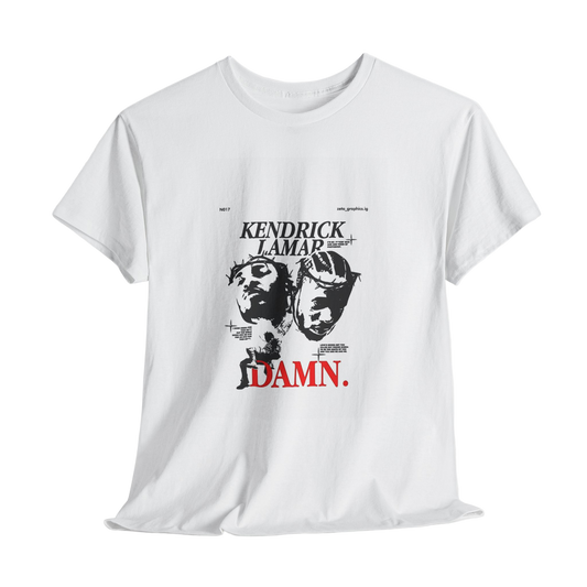 Oversized White Kendrick Lamar DAMN. T-shirt