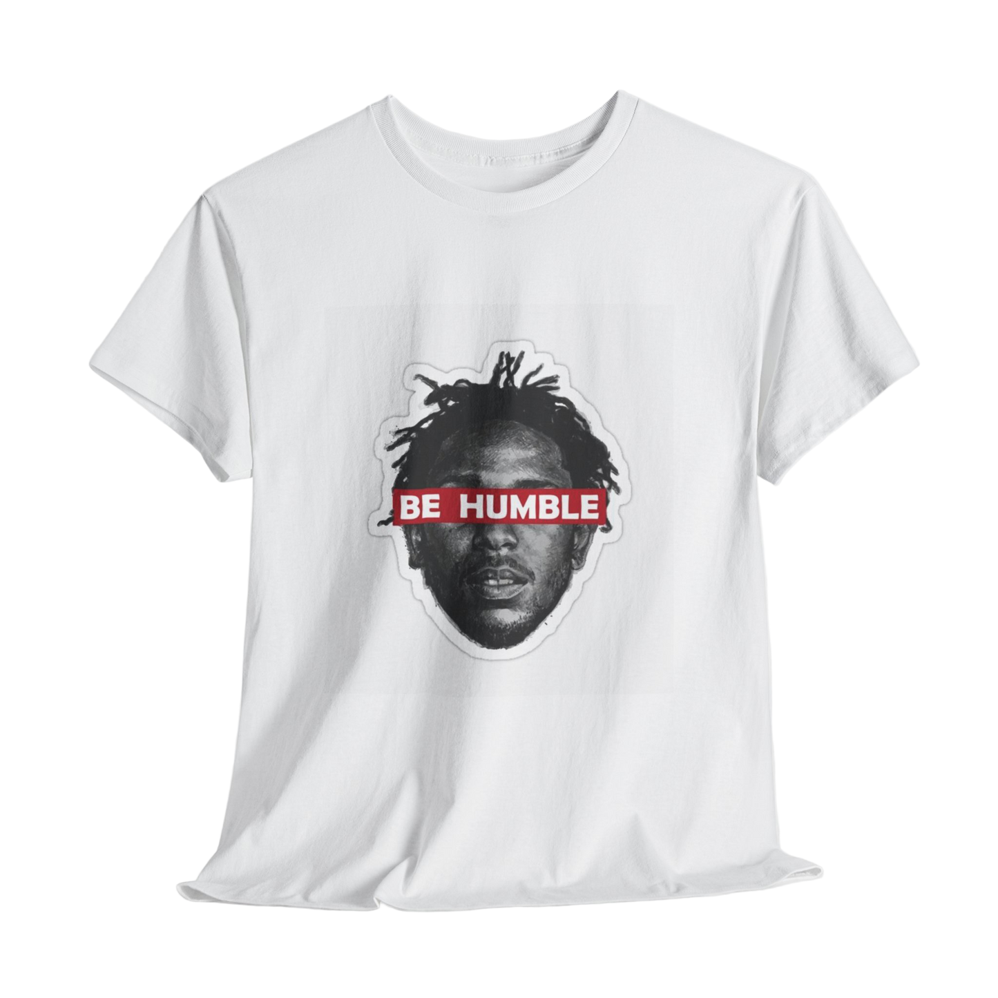 Oversized White Kendrick Lamar BE HUMBLE . T-shirt