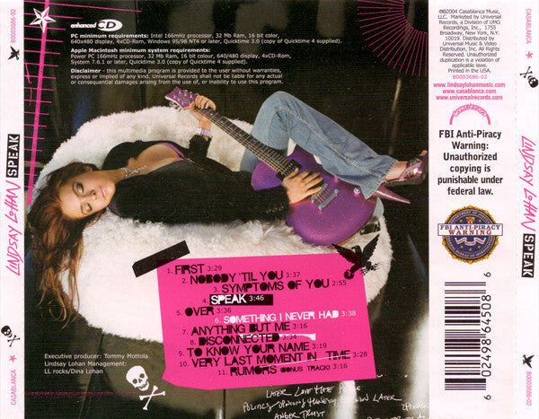 Lindsay Lohan - Speak CD