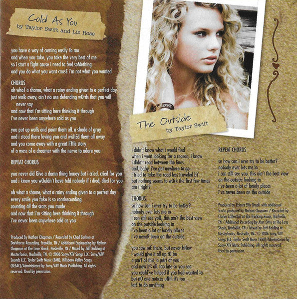 Taylor Swift - Taylor Swift CD