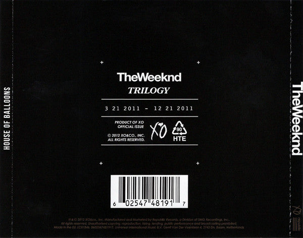 The Weeknd - House Of Balloons CD