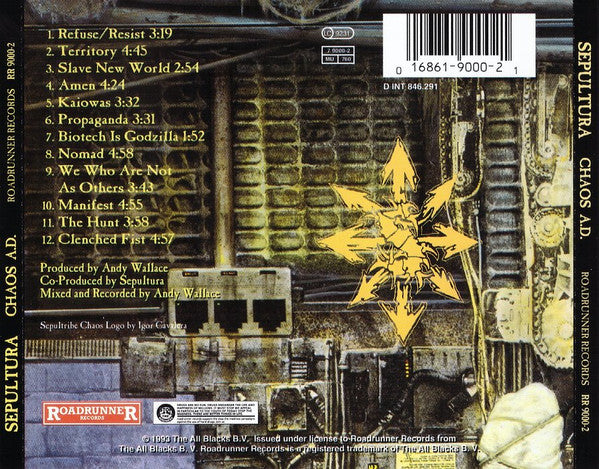 Sepultura - Chaos A.D. Remastered CD