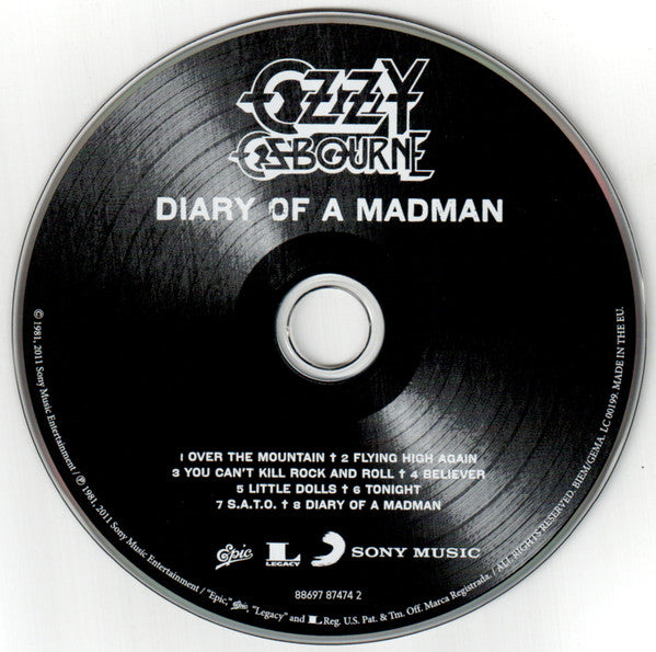 Ozzy Osbourne - Diary Of A Madman Remastered CD