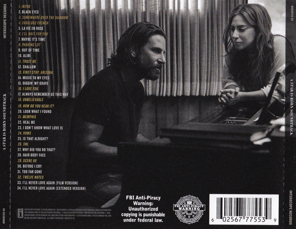 Lady Gaga, Bradley Cooper - A Star Is Born Soundtrack CD