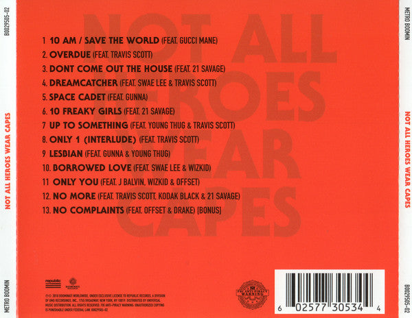 Metro Boomin - Not All Heroes Wear Capes CD