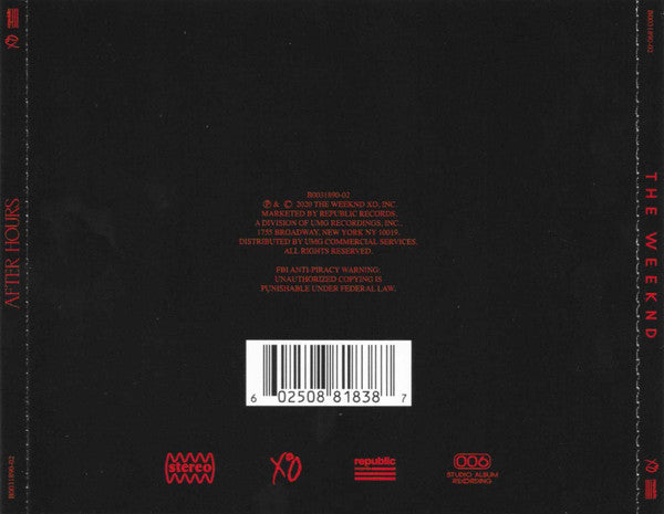 The Weeknd - After Hours CD