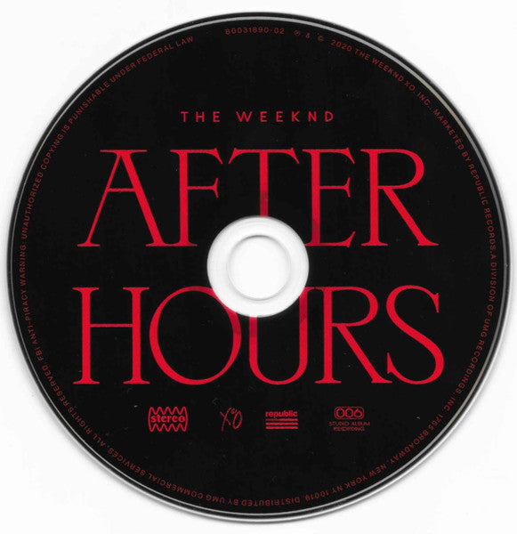 The Weeknd - After Hours CD