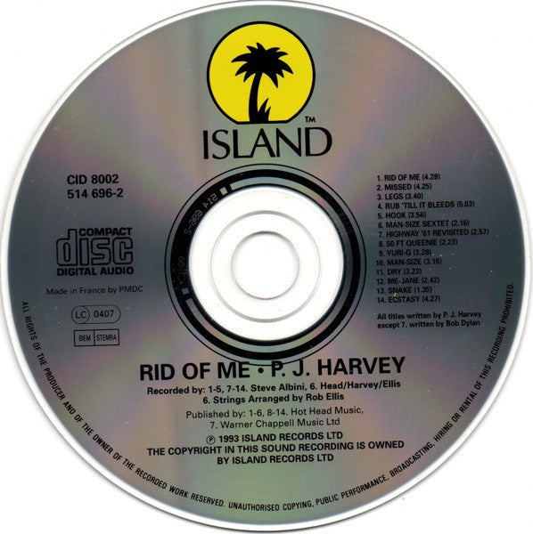 PJ Harvey - Rid of Me CD