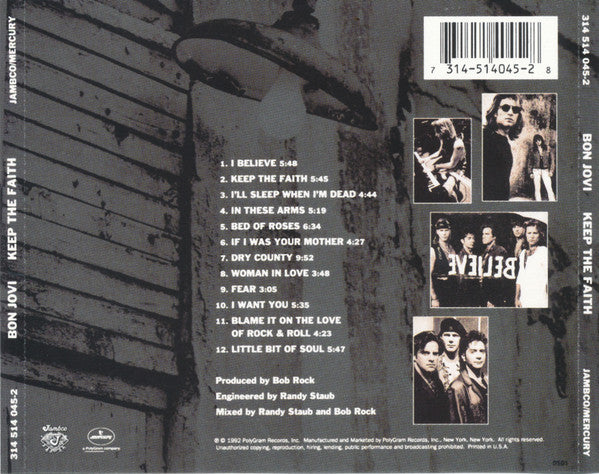 Bon Jovi - Keep The Faith CD