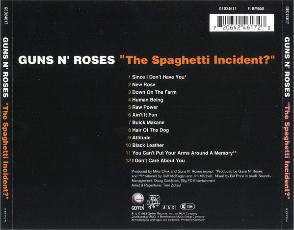 Guns N' Roses - The Spaghetti Incident? CD