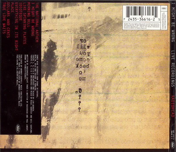 Radiohead - I Might Be Wrong (Live) CD