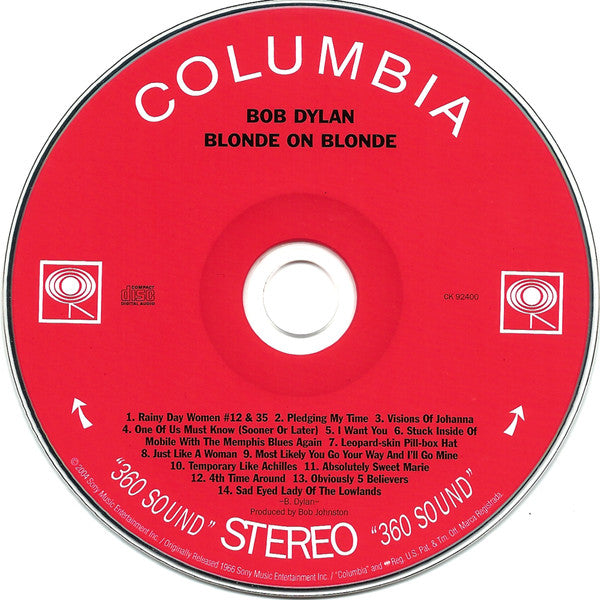 Bob Dylan - Blonde On Blonde CD