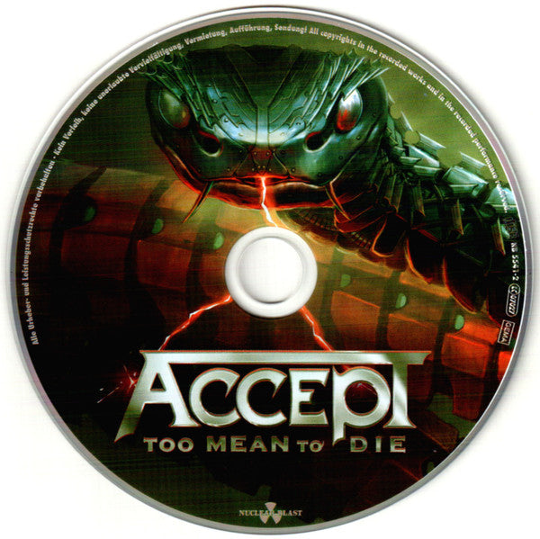 Accept - Too Mean to Die CD