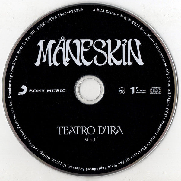 Måneskin - Teatro D'Ira - Vol.I CD