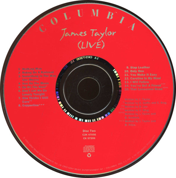 James Taylor - (Live) 2 CDs
