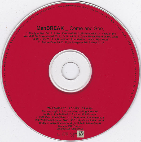Manbreak - Come and See CD