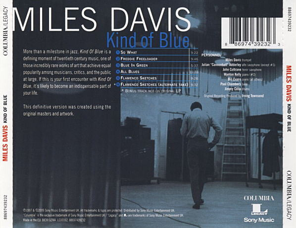 Miles Davis - Kind of Blue CD