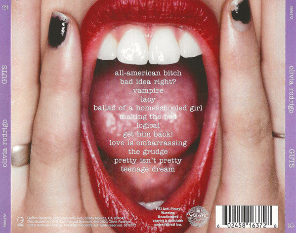 Olivia Rodrigo - GUTS CD