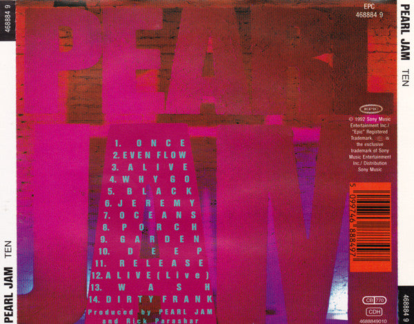 Pearl Jam - Ten CD