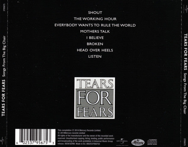Tears for Fears - Songs from the Big Chair [Remastered] CD