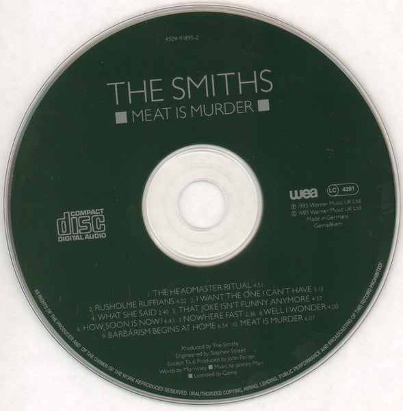 The Smiths - Meat Is Murder CD