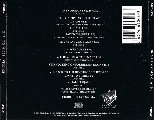 Enigma - MCMXC a.D. CD