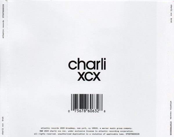 Charli XCX - Brat And It's The Same But There's Three More Songs So It's Not CD