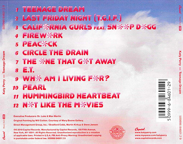 Katy Perry - Teenage Dream CD