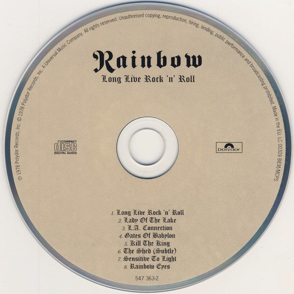 Rainbow - Long Live Rock 'N' Roll CD