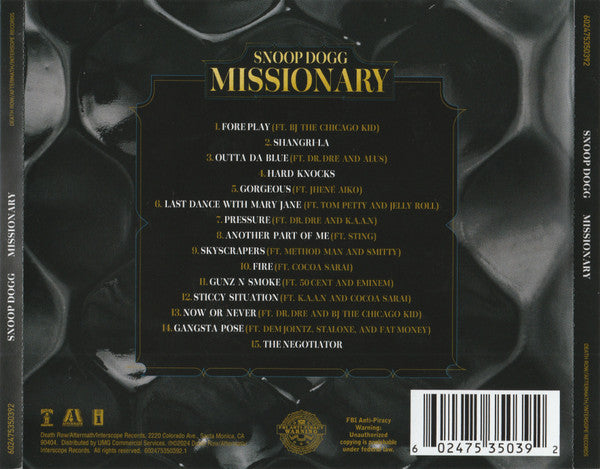 Snoop Dogg - Missionary CD