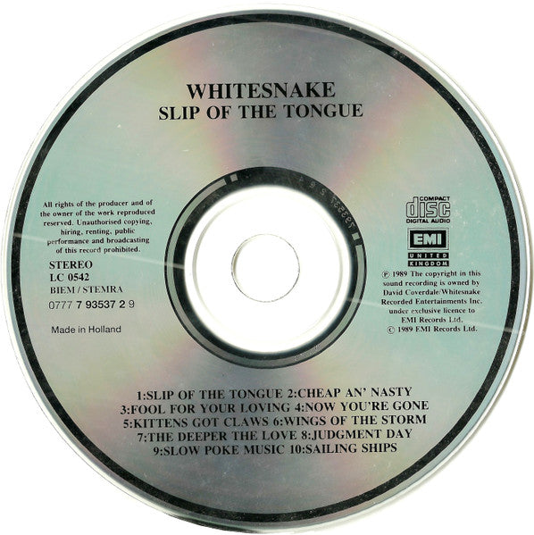 Whitesnake - Slip Of The Tongue CD