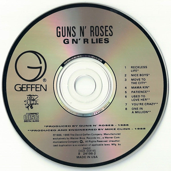 Guns N' Roses - G N' R Lies CD