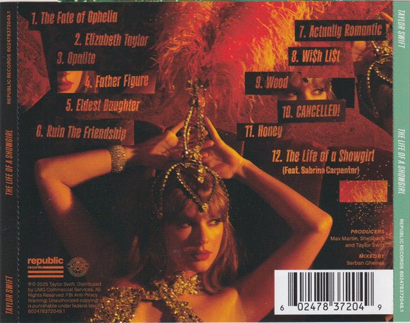 Taylor Swift - The Life of a Showgirl: Sweat and Vanilla Perfume Edition CD w/ Poster