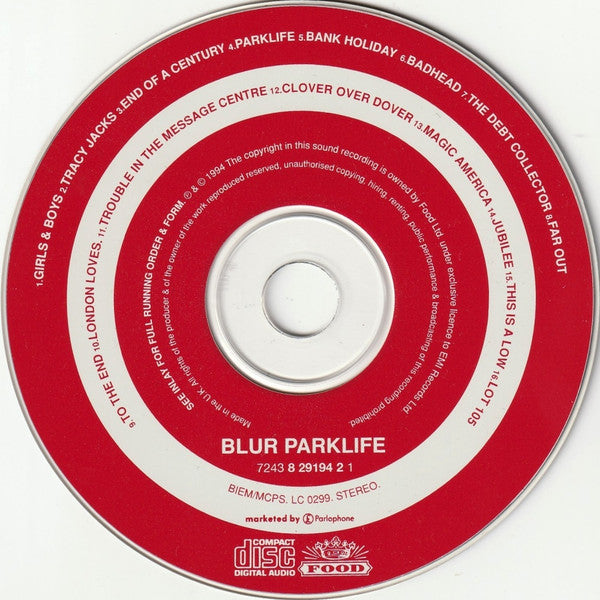 Blur - Parklife CD