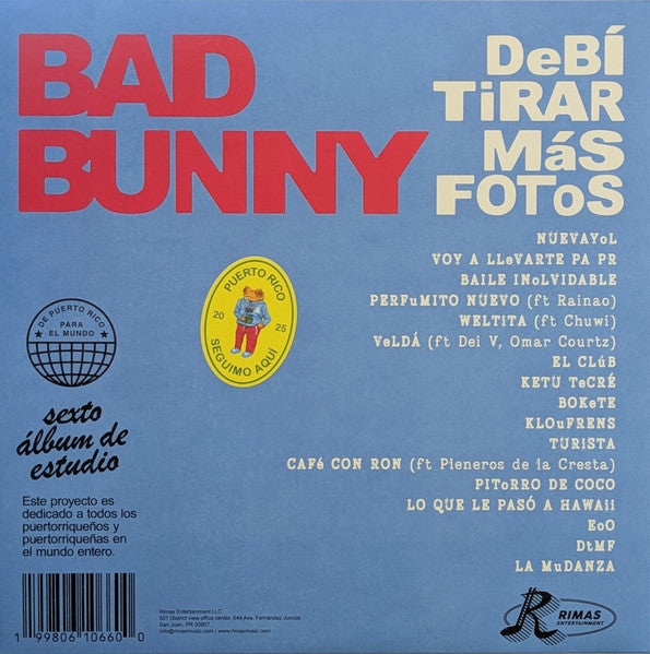 Bad Bunny - Debí Tirar Más Fotos Double LP Vinyl