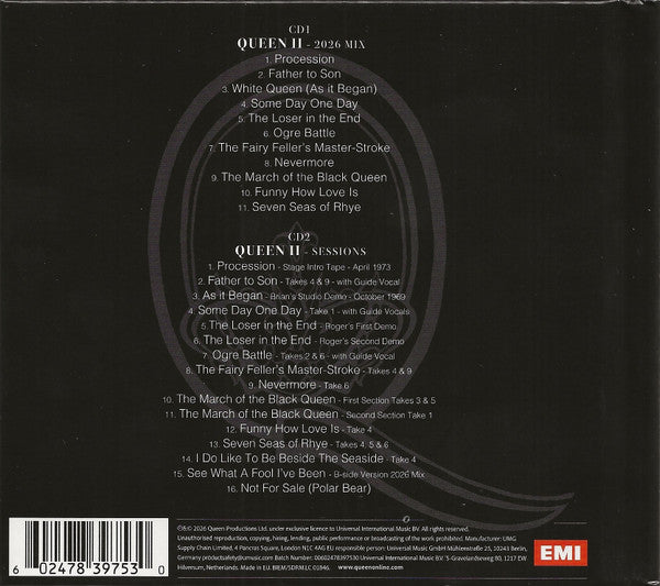 Queen - Queen II Deluxe Edition 2CD [2026 Remastered]