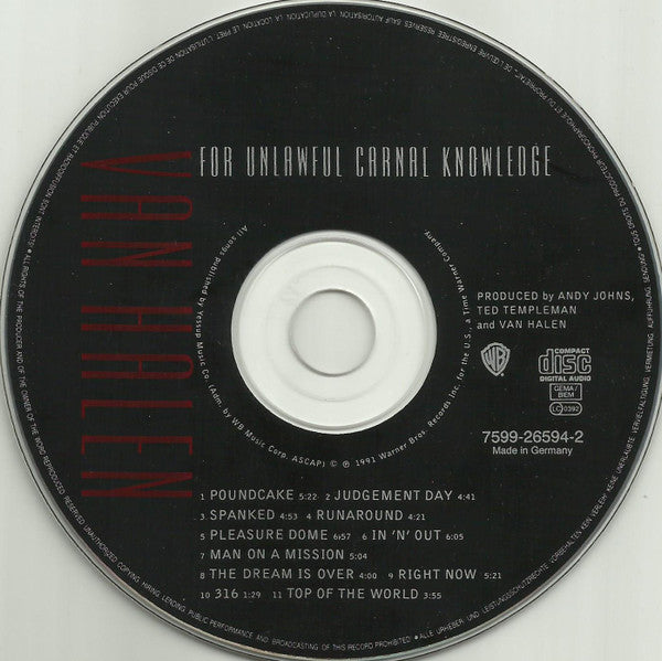 Van Halen - For Unlawful Carnal Knowledge CD