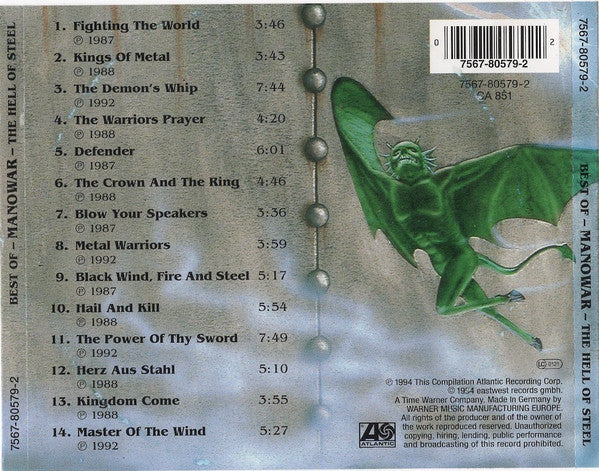 Manowar - Best Of Manowar - The Hell Of Steel CD