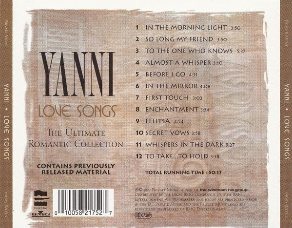 Yanni - Love Songs CD