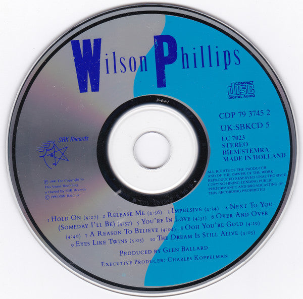 Wilson Phillips - Wilson Phillips CD