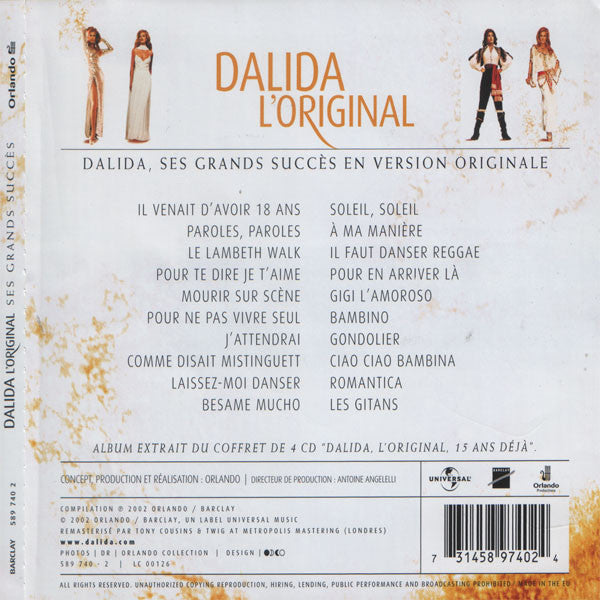 Dalida - L'Original 15 Ans Déjà... CD (Greatest Hits)
