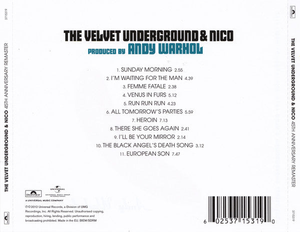 The Velvet Underground & Nico 45th Anniversary CD