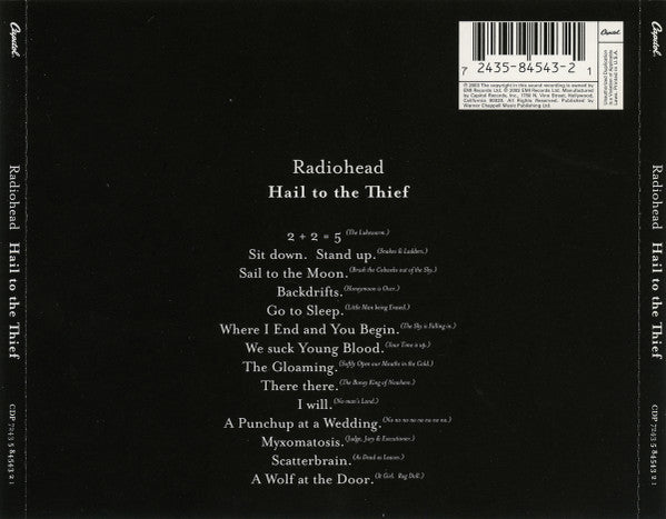 Radiohead - Hail to the Thief CD