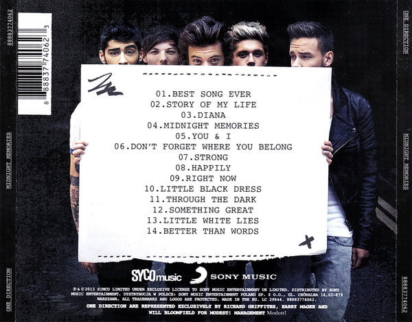 One Direction - Midnight Memories CD