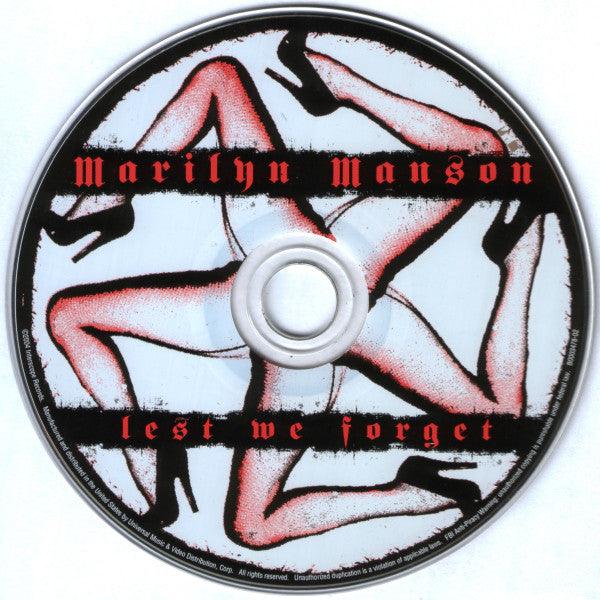 Marilyn Manson - Lest We Forget - The Best of Marilyn Manson CD