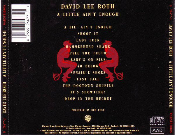 David Lee Roth - A Little Ain't Enough CD