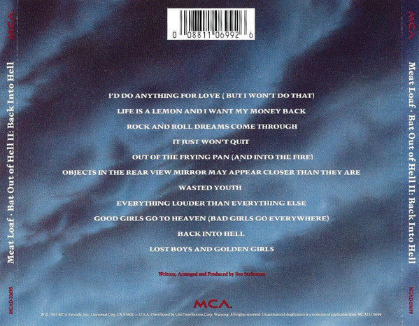 Meat Loaf - Bat Out of Hell II: Back Into Hell CD
