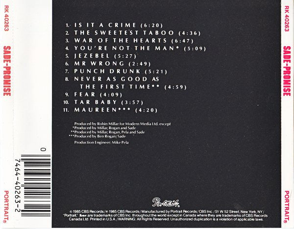 Sade - Promise CD