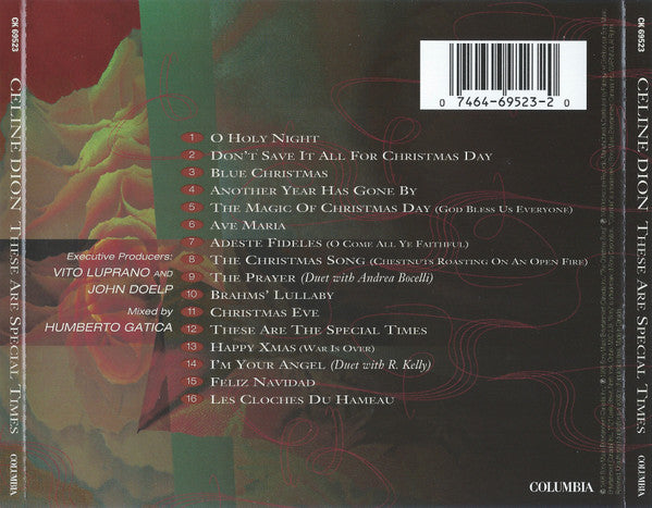 Celine Dion - These Are Special Times CD