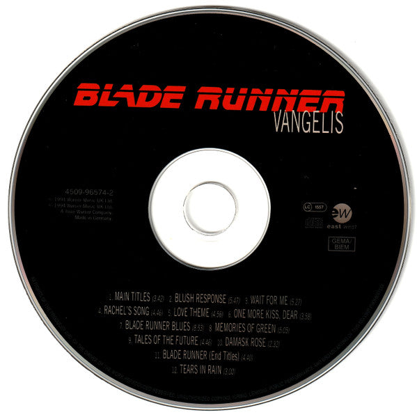 Vangelis - Blade Runner (Original Score from the Motion Picture) CD